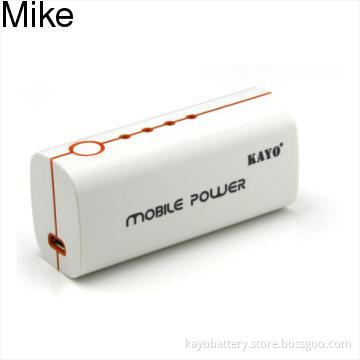 2600mAh 1A white mobile power, with LED indicator, 5pcs connectors